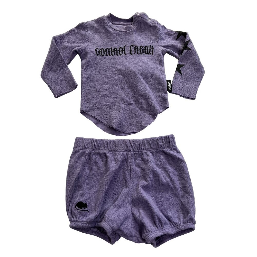 Nununu Watch Out Yoga Set in Mauve Mist
